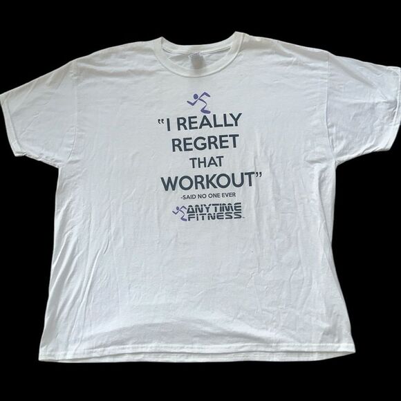 Anytime Fitness Unisex White Graphic T-Shirt! - Picture 1 of 7